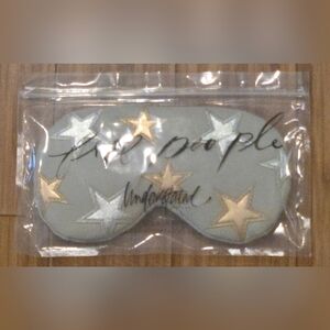 NWT Free People Gray Eye Mask with Gold Stars